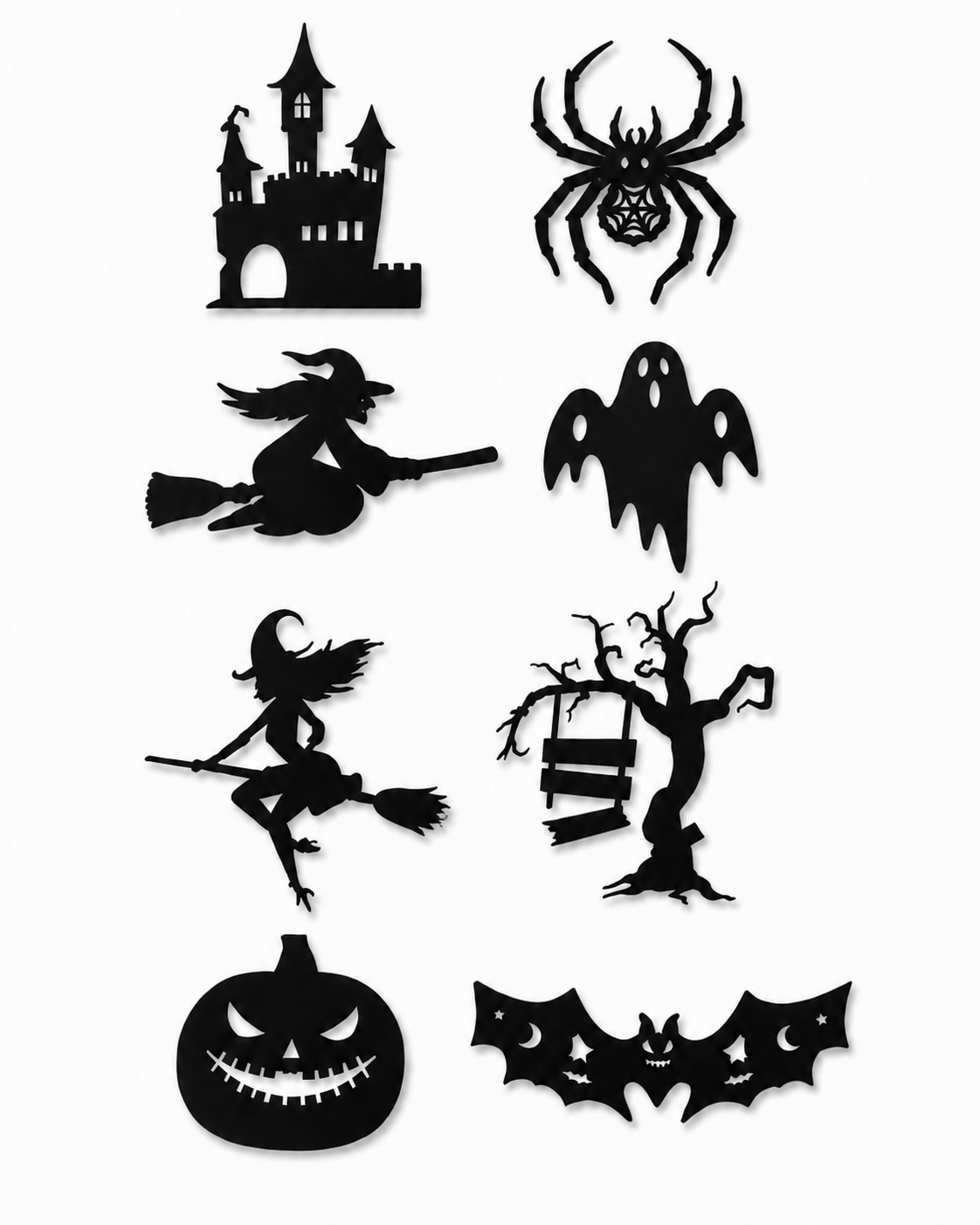 SpookyGlow 8-Piece Halloween LED Wall Stickers