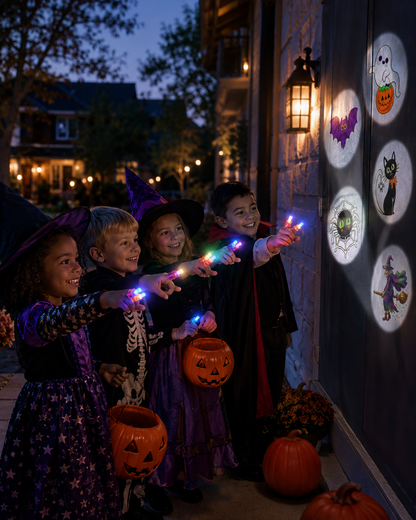 SpookyBeam – 12-Piece Halloween Finger Projector Lights